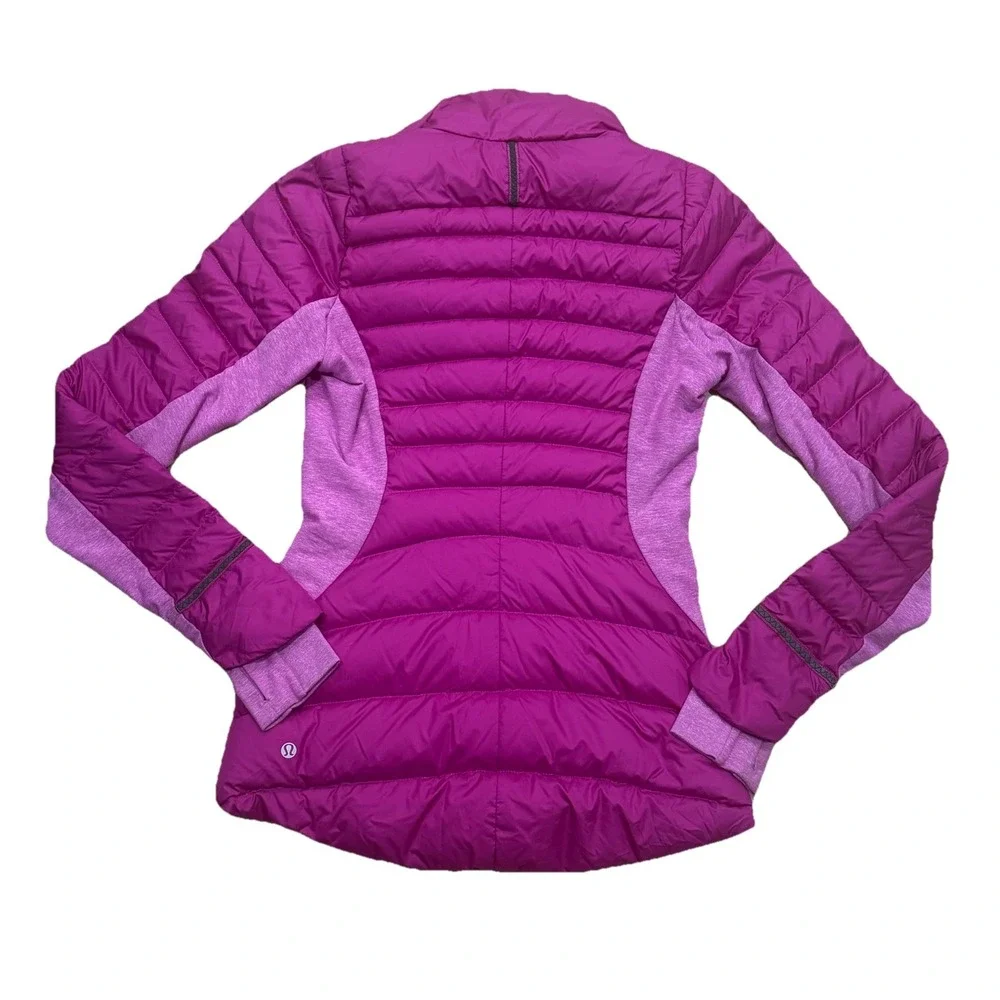 Lululemon Fluff Off Jacket Ultra Violet‎ Pink Sz 4 Athletic Running Down Puffer